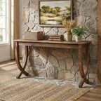 Rustic Farmhouse End Table Solid Wood 2-Tier Side Table for Living Room