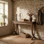 Rustic Farmhouse End Table Solid Wood 2-Tier Side Table for Living Room