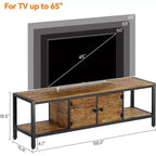 Wooden TV Stand for 65 Inch TV Entertainment Center, Storage Space Fits Up to 75 Inch TVs