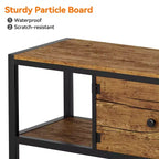 Wooden TV Stand for 65 Inch TV Entertainment Center, Storage Space Fits Up to 75 Inch TVs