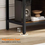 Wooden TV Stand for 65 Inch TV Entertainment Center, Storage Space Fits Up to 75 Inch TVs