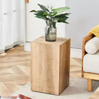 12 Light Wood Color MDF Coffee Table, Natural Texture Minimalist Multifunctional Accent Table for Living Room