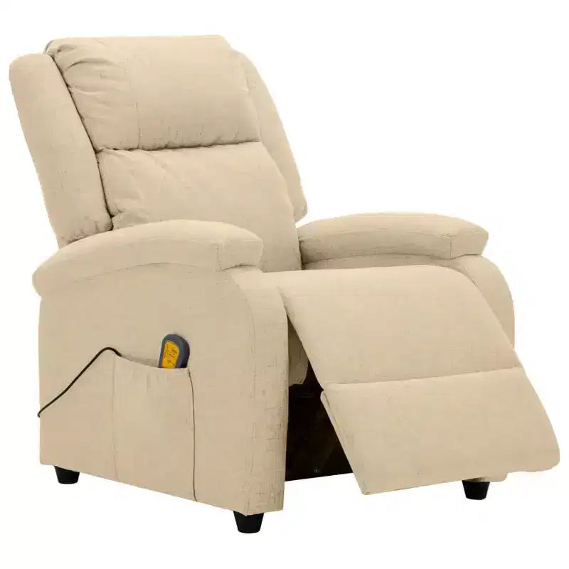 Electric Massage Chair Cream 100% Polyester, Metal Standard
