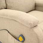 Electric Massage Chair Cream 100% Polyester, Metal Standard