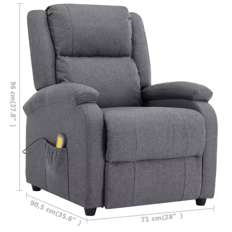Electric Massage Chair Cream 100% Polyester, Metal Standard
