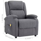 Electric Massage Chair Cream 100% Polyester, Metal Standard