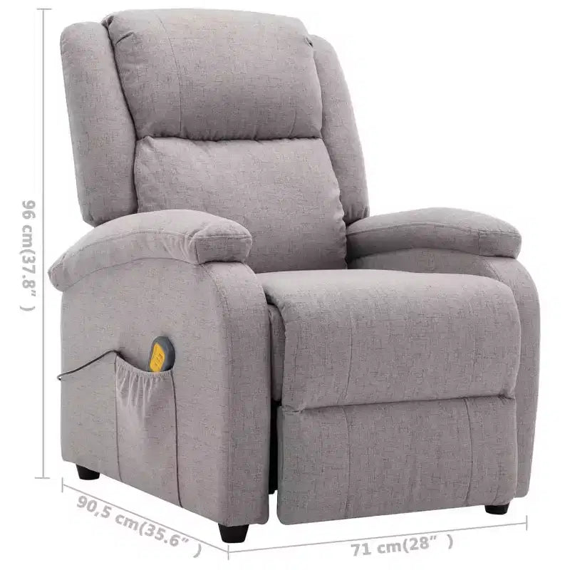 Electric Massage Chair Cream 100% Polyester, Metal Standard