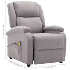 Electric Massage Chair Cream 100% Polyester, Metal Standard