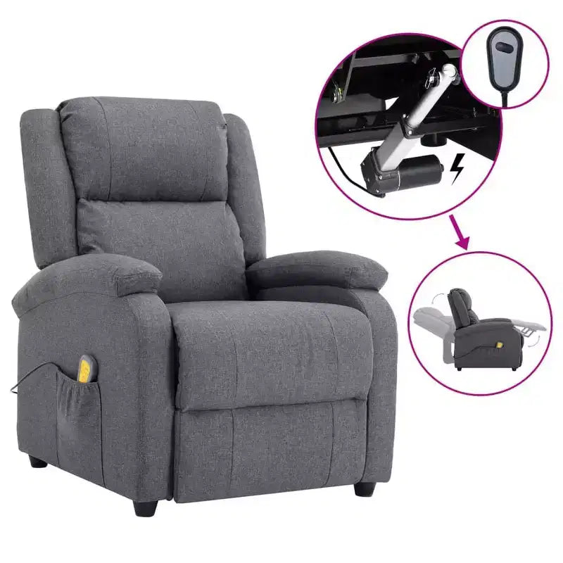 Electric Massage Chair Cream 100% Polyester, Metal Standard