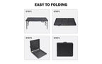 4ft Heavy Duty Folding Table with Adjustable Height, Portable Fold-in-Half Plastic and Steel Utility Table for Camping, Dining and Outdoor Use