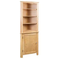 vidaXL Corner Cabinet Brown Solid oak wood and MDF with oak veneer Medium
