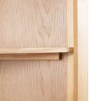 Corner Cabinet Brown Solid Oak Wood and MDF with Oak Veneer Medium