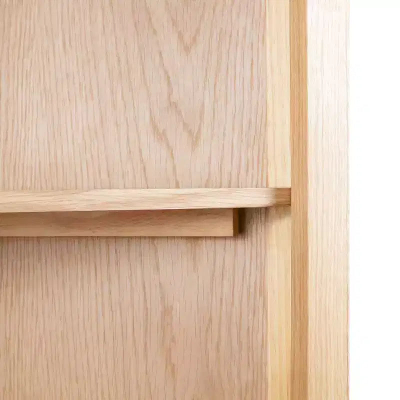 Corner Cabinet Brown Solid Oak Wood and MDF with Oak Veneer Medium