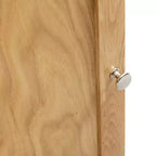 Corner Cabinet Brown Solid Oak Wood and MDF with Oak Veneer Medium
