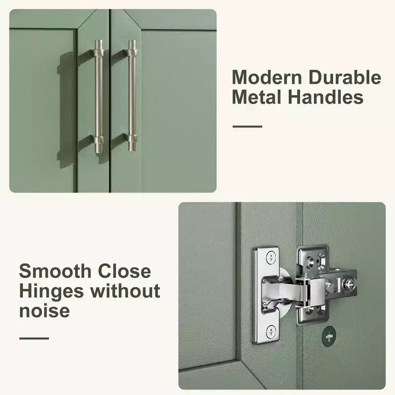 Modern Freestanding Bathroom Vanity Set with Single Ceramic Sink - Cabinet with Soft-Close Doors and Drawer