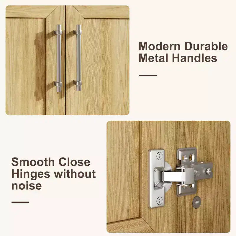 Modern Freestanding Bathroom Vanity Set with Single Ceramic Sink - Cabinet with Soft-Close Doors and Drawer