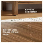 Modern Freestanding Bathroom Vanity Set with Single Ceramic Sink - Cabinet with Soft-Close Doors and Drawer