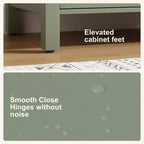 Modern Freestanding Bathroom Vanity Set with Single Ceramic Sink - Cabinet with Soft-Close Doors and Drawer