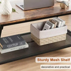 2-Tier Rectangular Wood Coffee Table with Storage Shelf and Rounded Corners, Brown Center Table for Living Room