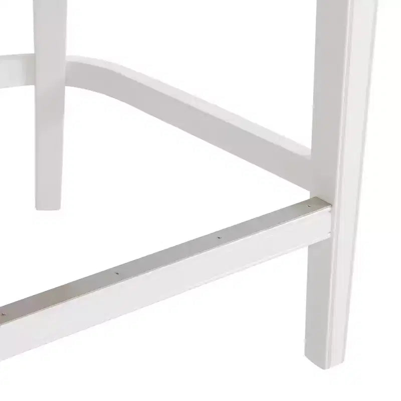 Swivel Counter Height Barstool White - 36in, Upholstered, Rubberwood Frame