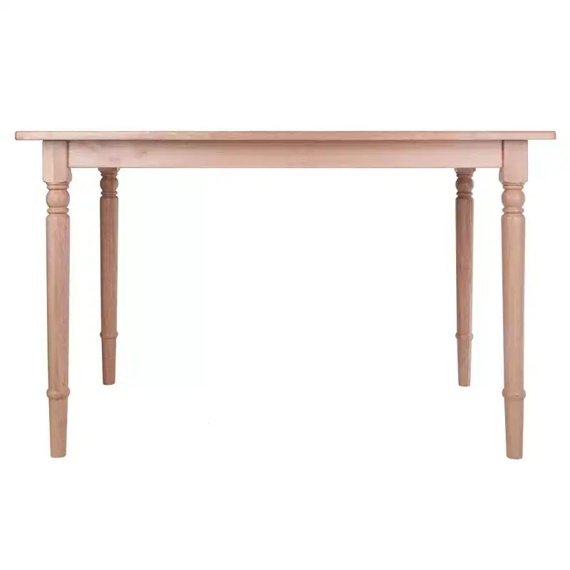5pc Dining Table Set Natural - Rectangle Wood, 4 Chairs, Transitional Style