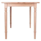 5pc Dining Table Set Natural - Rectangle Wood, 4 Chairs, Transitional Style