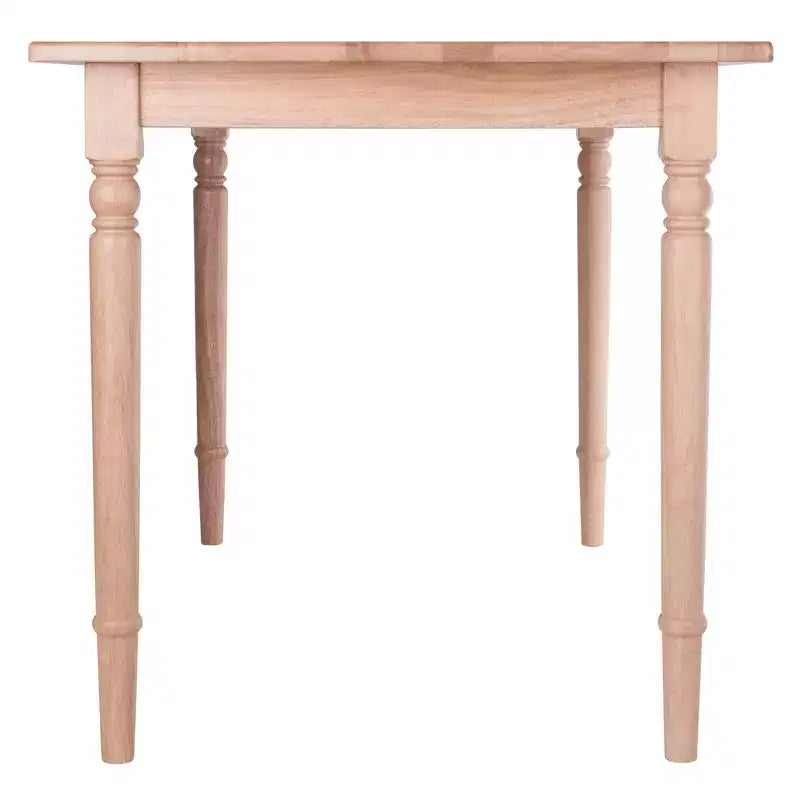 5pc Dining Table Set Natural - Rectangle Wood, 4 Chairs, Transitional Style