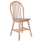 5pc Dining Table Set Natural - Rectangle Wood, 4 Chairs, Transitional Style