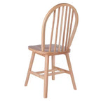 5pc Dining Table Set Natural - Rectangle Wood, 4 Chairs, Transitional Style
