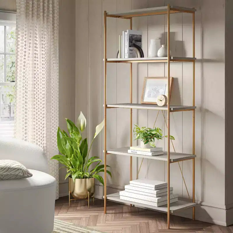 72.17" 5 Shelf Bookcase