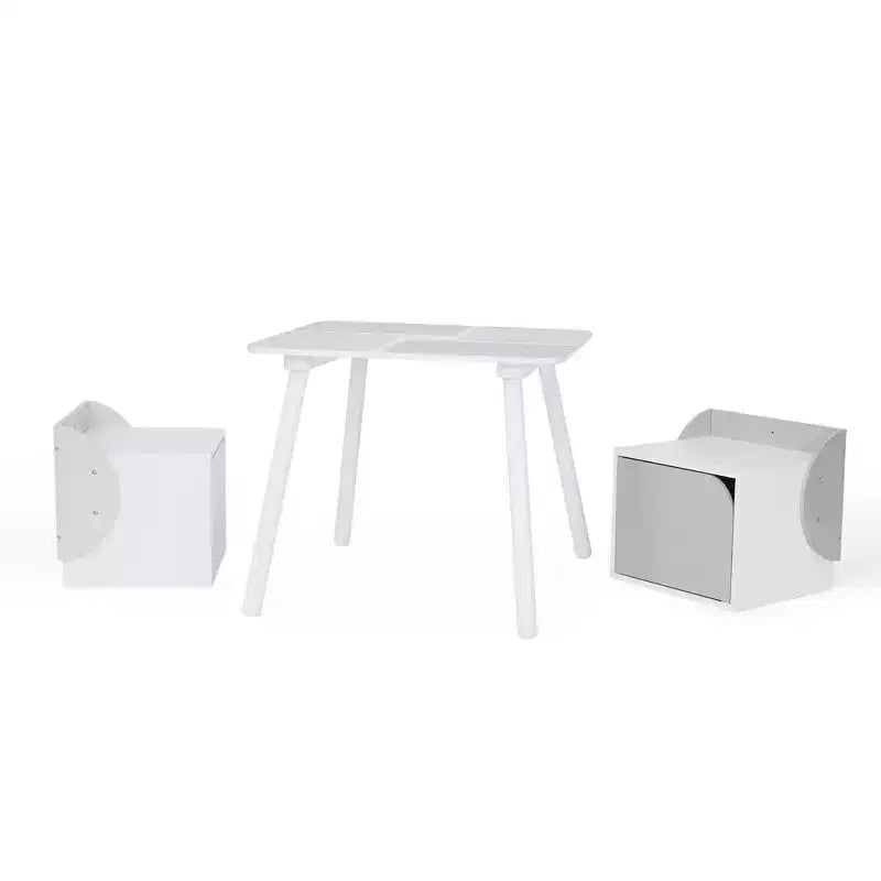 Biscay Bricks Table & Chairs Kids Furniture - Grey