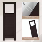 Wooden Bathroom Floor Cabinet Freestanding Side Storage Organizer with 2 Drawers