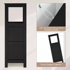 Wooden Bathroom Floor Cabinet Freestanding Side Storage Organizer with 2 Drawers