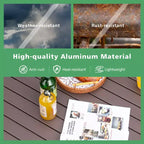 4-6 Person Portable Aluminum Camping Table Lightweight Roll Up Table Grey/Brown