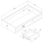 Essential Mates Bed with 3 Drawers