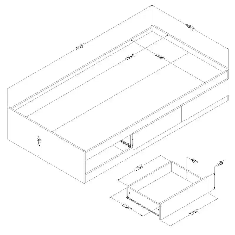 Essential Mates Bed with 3 Drawers
